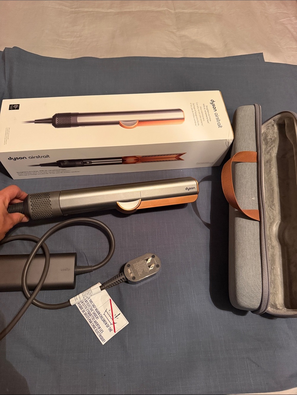 Dyson Airstrait Hair Straightener in Silver & Copper Accent